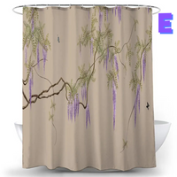 Thumbnail for cream Country Floral Shower Curtain 