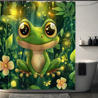 Thumbnail for Cute Frog Shower Curtain