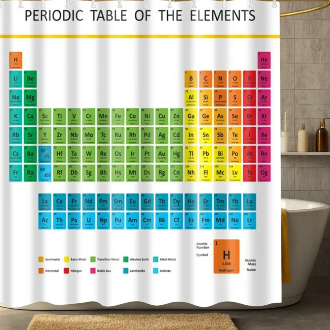 Darwin Periodic Table Shower Curtain