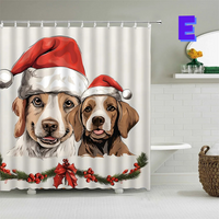 Thumbnail for Dog Christmas Shower Curtain