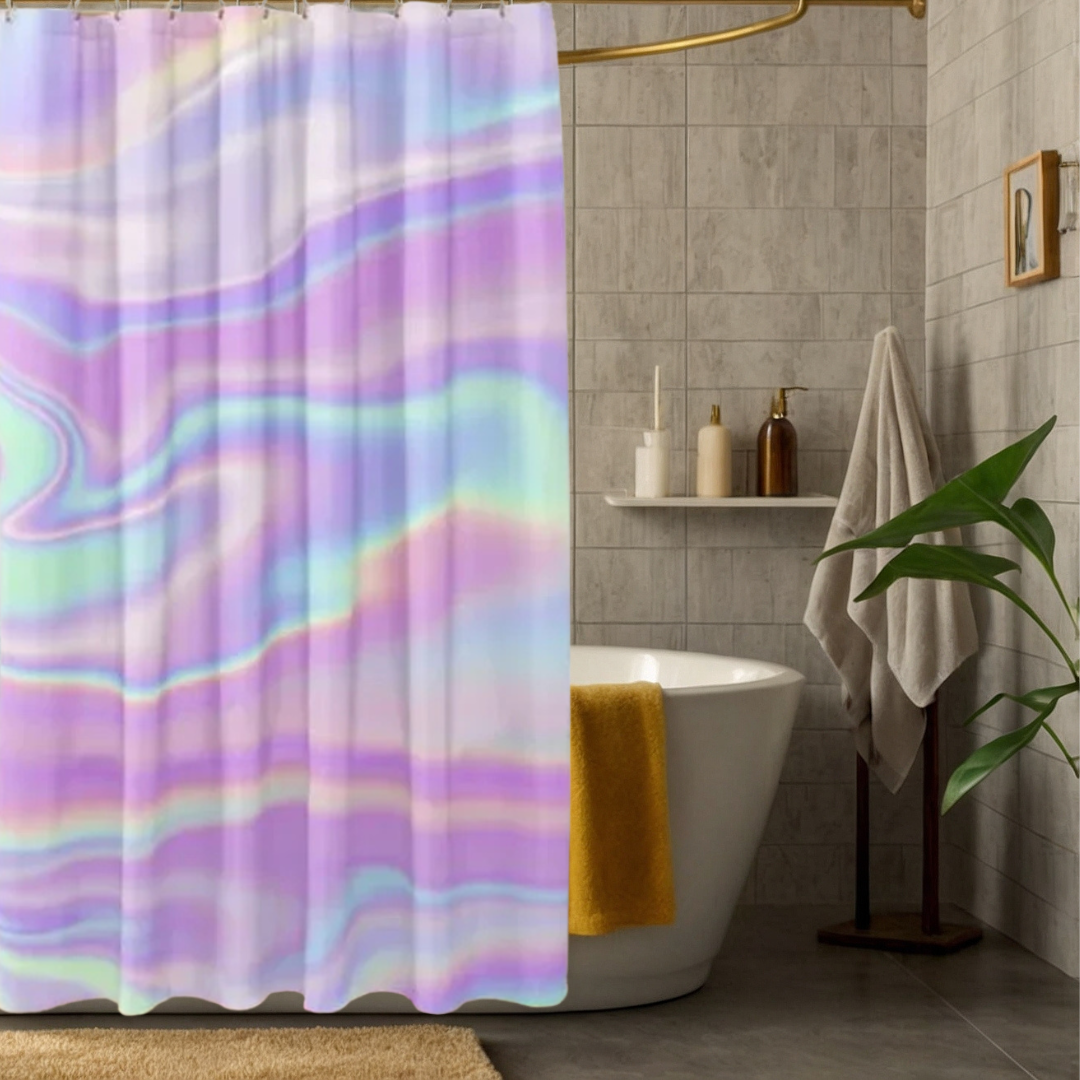 DreamWave Iridescent Shower Curtain