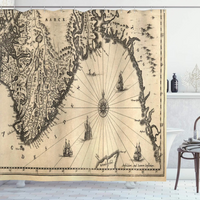 Thumbnail for Earth Tones Map Shower Curtain
