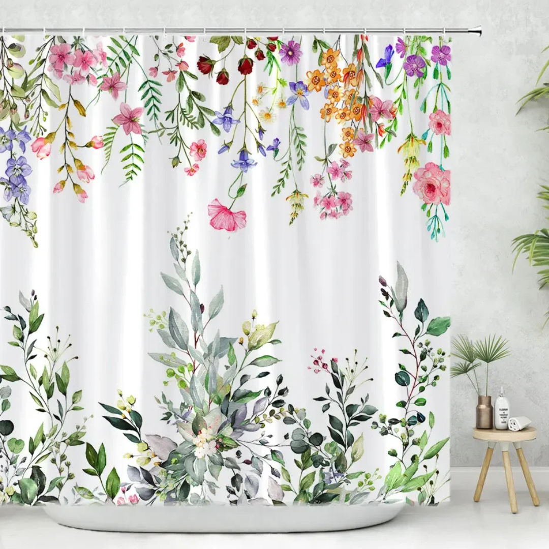 Eden Bloom Multicolor Eucalyptus Shower Curtain