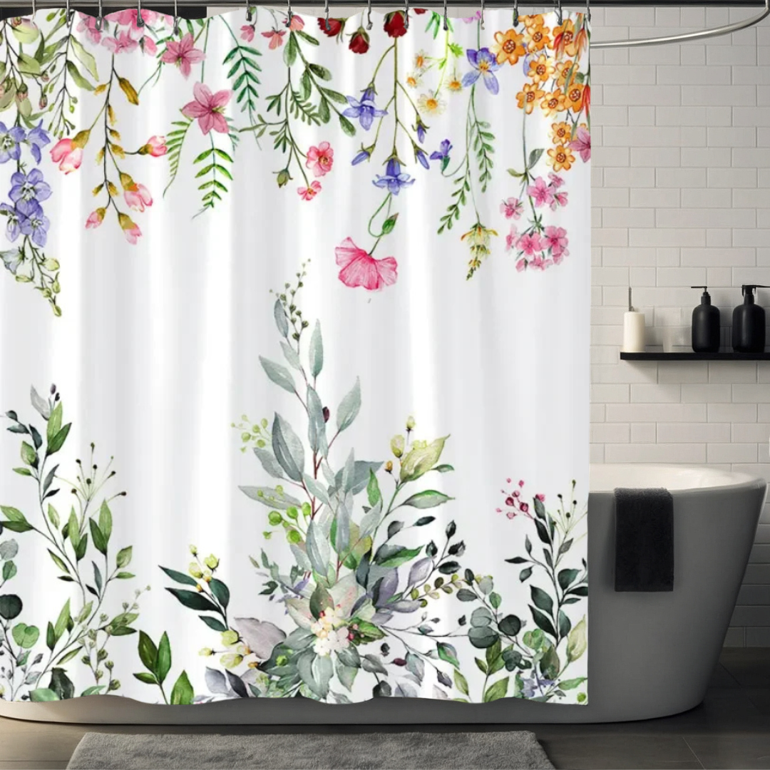 Eden Bloom Multicolor Eucalyptus Shower Curtain