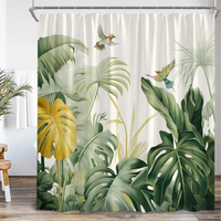 Thumbnail for Eden Monstera Leaves Shower Curtain