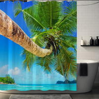 Thumbnail for Elegant Palm Tree Shower Curtain