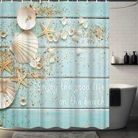Thumbnail for Elegant Shell & Starfish Shower Curtain
