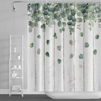Thumbnail for Ella Blooming Green Eucalyptus Shower Curtain