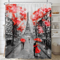 Thumbnail for Enchanted Paris Eiffel Tower Shower Curtain 