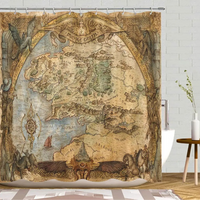 Thumbnail for Epic Middle Earth Map beige Shower Curtain