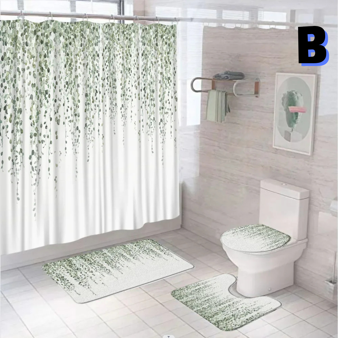 TRENDY Eucalyptus Shower Curtain Set