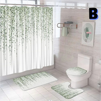 Thumbnail for TRENDY Eucalyptus Shower Curtain Set