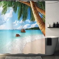 Thumbnail for Exotic Paradise Palm Tree Shower Curtain