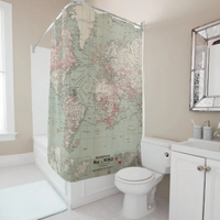 Thumbnail for Explorer World Map Shower Curtain 