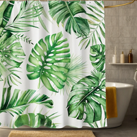 Thumbnail for Ezra Wild Monstera Shower Curtain