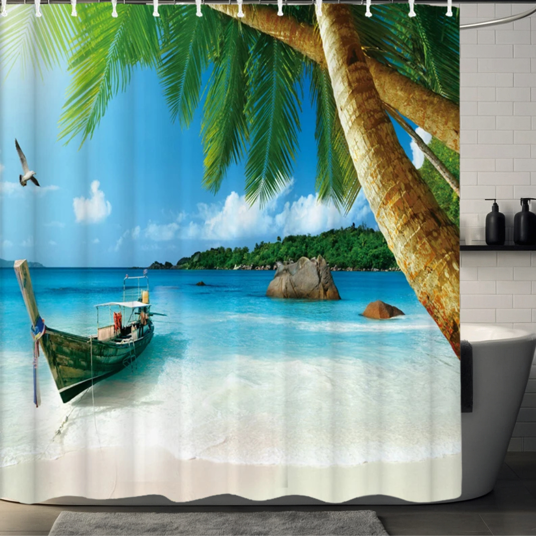 Fancy Palm Tree Shower Curtain