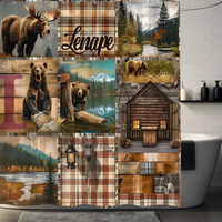 Thumbnail for Farmhouse Retreat Bear Shower Curtain