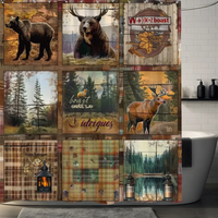 Thumbnail for Farmhouse Wilderness Bear Shower Curtain