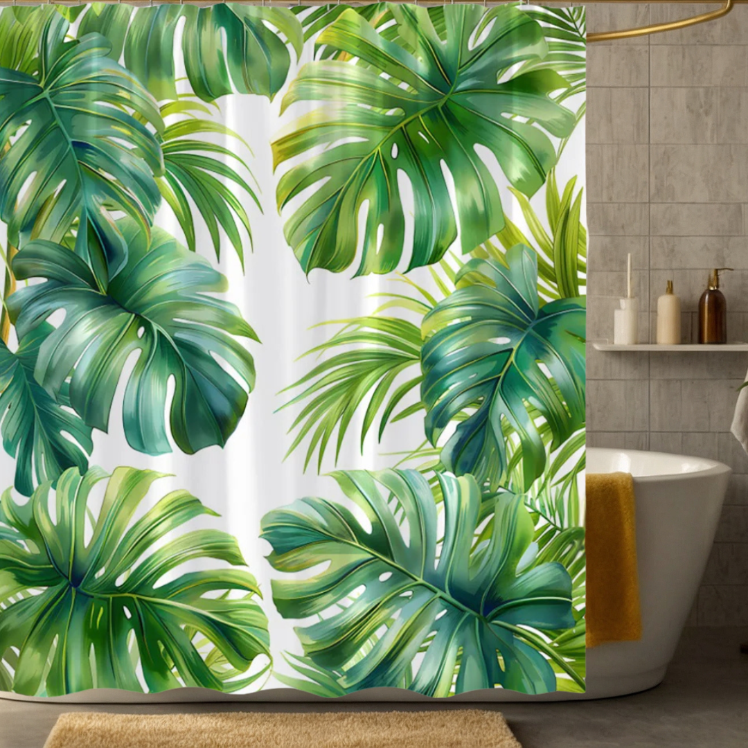 Finn Fresh Monstera Shower Curtain