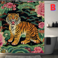 Thumbnail for CUTE Floral Tiger Shower Curtain