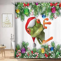 Thumbnail for Frog Christmas Shower Curtain