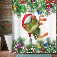 Thumbnail for Frog Christmas Shower Curtain