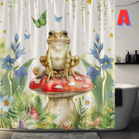Thumbnail for Frog and Mushroom Shower Curtain