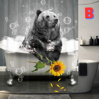 Thumbnail for Funny BATHING Bear Shower Curtain