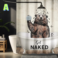 Thumbnail for Funny Bear Shower Curtain