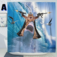 Thumbnail for Funny Cat Shower Curtain 