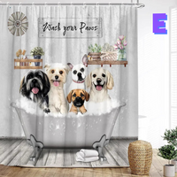 Thumbnail for Funny bathing Dogs Shower Curtain
