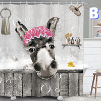 Thumbnail for Funny bathing Donkey Shower Curtain