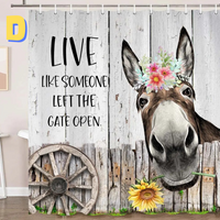 Thumbnail for Funny Donkey flower Shower Curtain