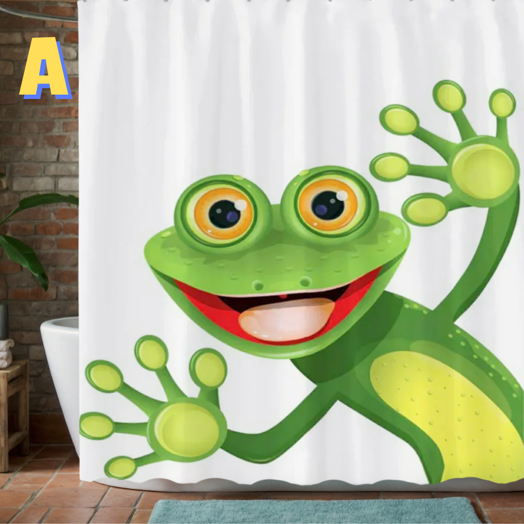 Funny Frog Shower Curtain