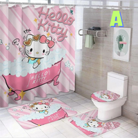 Thumbnail for Funny Hello Kitty Shower Curtain Set