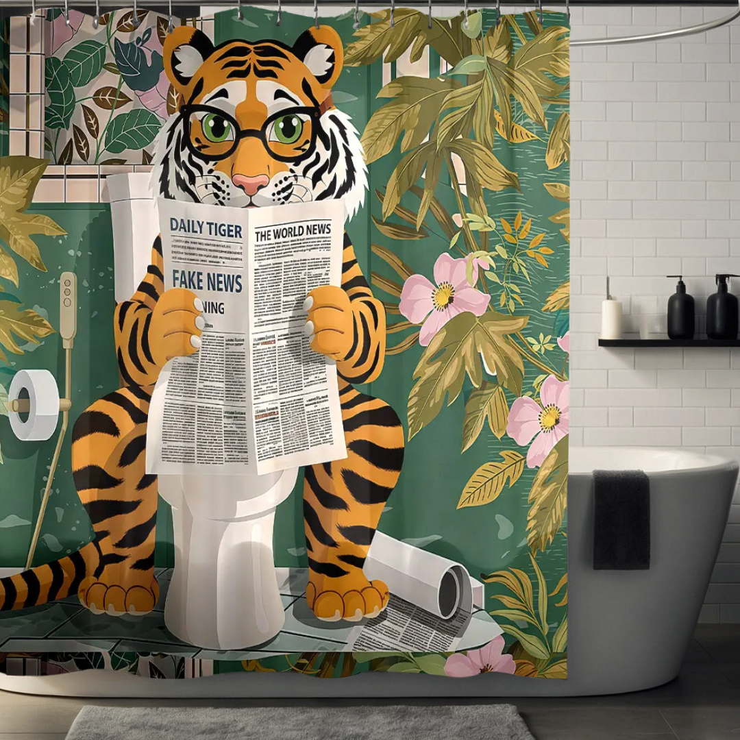Funny Tiger Shower Curtain