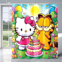 Thumbnail for Garfield Hello Kitty Shower Curtain