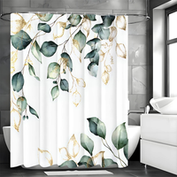 Thumbnail for Golden Leaf Eucalyptus Shower Curtain