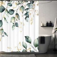 Thumbnail for Golden Leaf Eucalyptus Shower Curtain