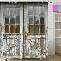 Thumbnail for Gray RUSTIC Farmhouse Shower Curtain