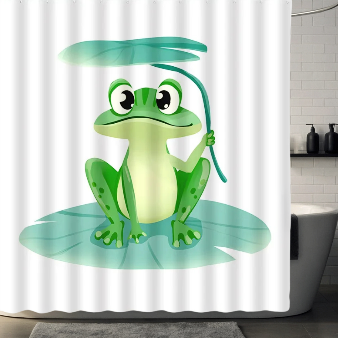 Green Frog Shower Curtain