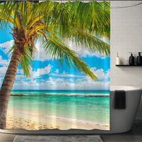 Thumbnail for Green Palm Tree Shower Curtain
