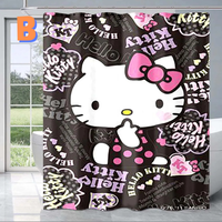 Thumbnail for CUTE Grey Hello Kitty Shower Curtain