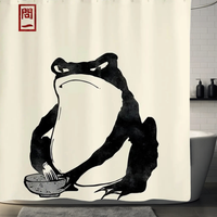 Thumbnail for Grumpy Frog Shower Curtain
