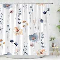 Thumbnail for Harper Blue Eucalyptus Shower Curtain