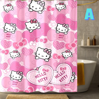Thumbnail for Heart-Shaped Hello Kitty Shower Curtain