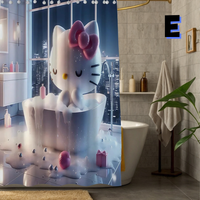 Thumbnail for Hello Kitty 3D Print BATHTUB Shower Curtain