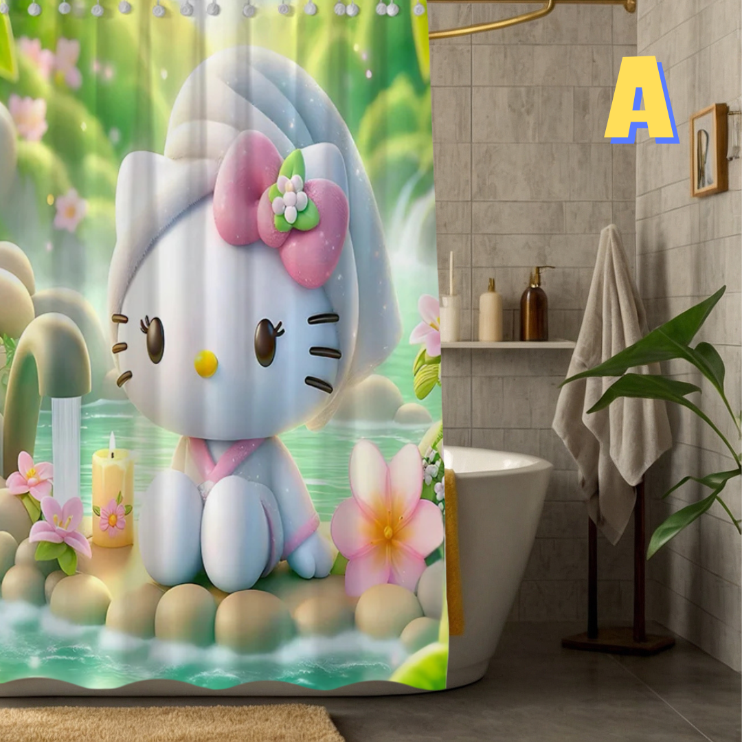 Hello Kitty 3D Print Shower Curtain