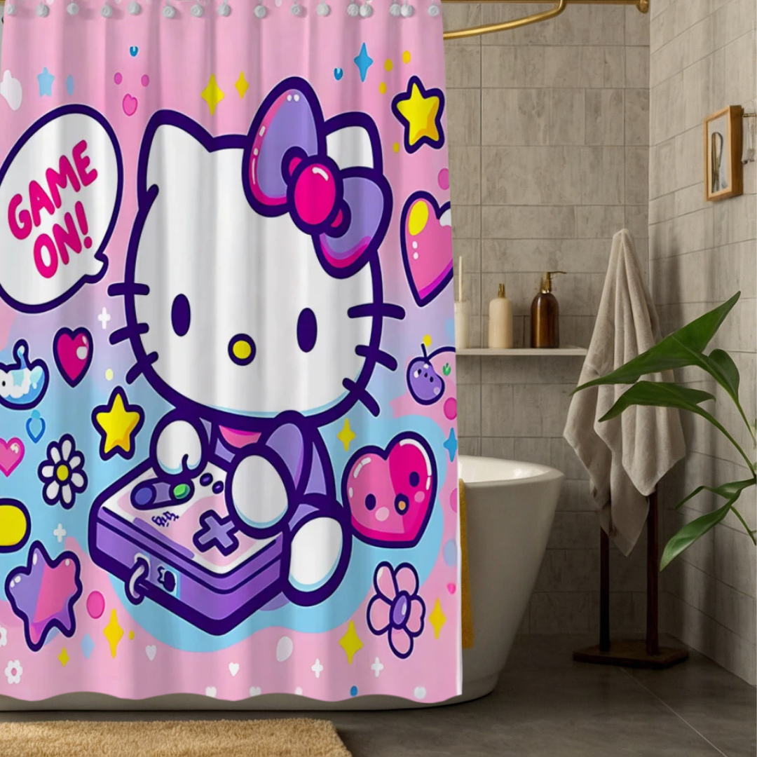 Hello Kitty Arcade Shower Curtain