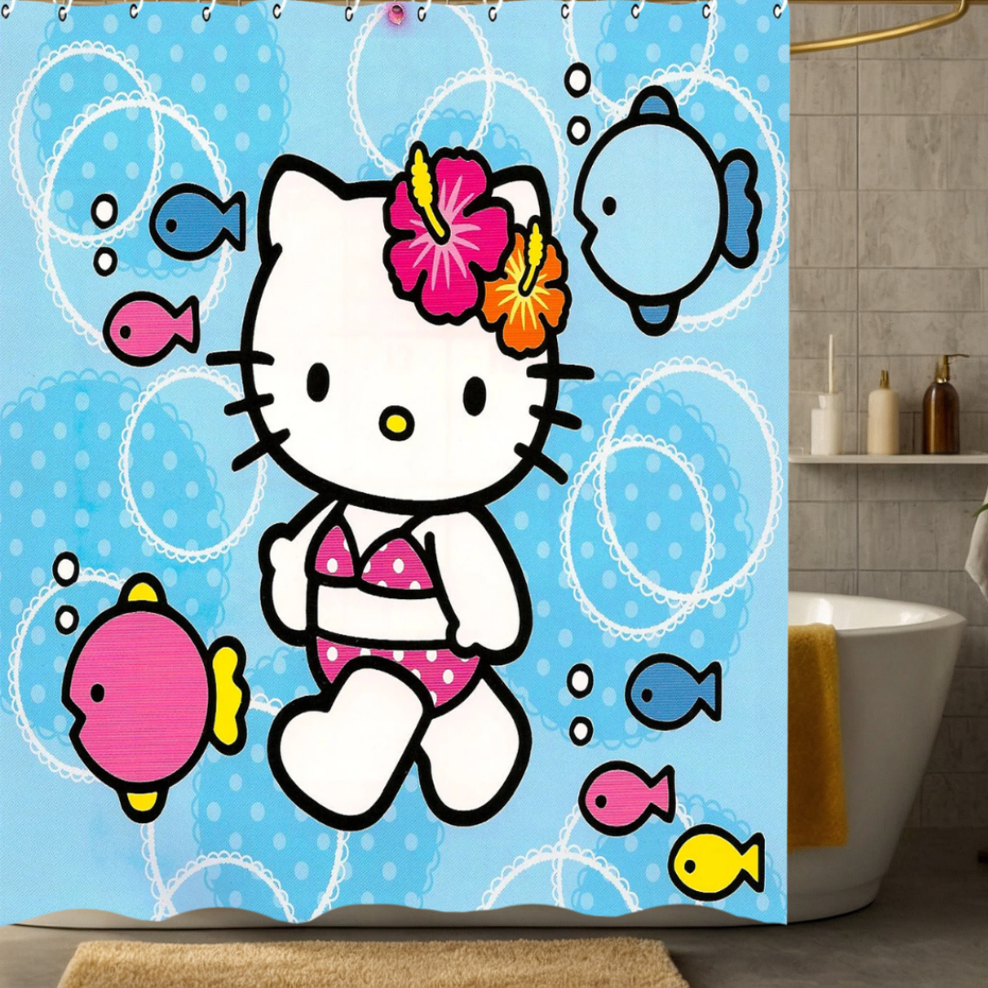 Hello Kitty Bikini Shower Curtain